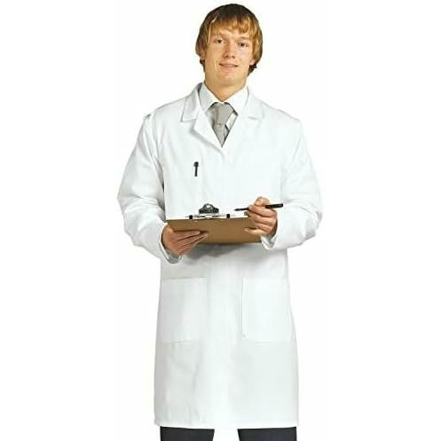 Portwest Bata Estándar XXL Color Blanco C852WHRXL, Prenda Profesional, Resistente, con Bolsillos, Ideal para Trabajo y Uso Diario