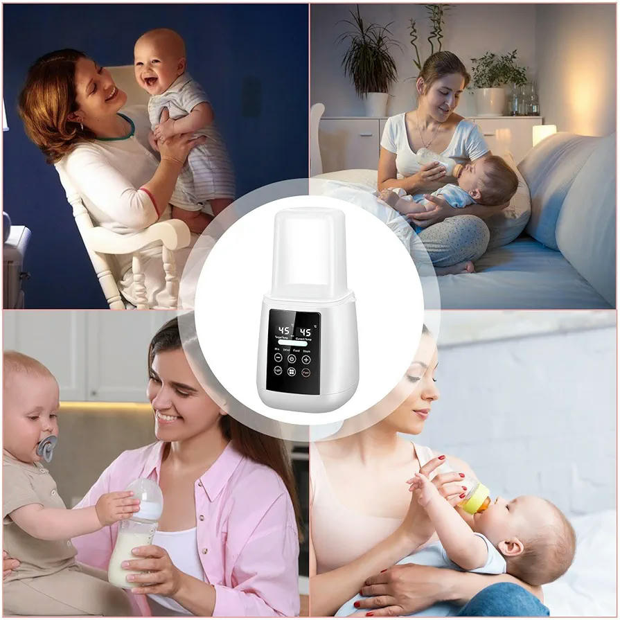 Calentador de biberones multifuncional, 6 en 1 con apagado automático, ideal para leche y alimentos para bebés