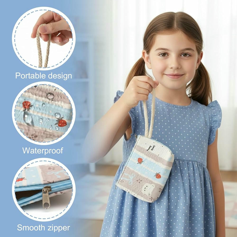 Pack de 6 Mini Monederos de Lona con Cremallera, Diseños Llamativos y Compactos