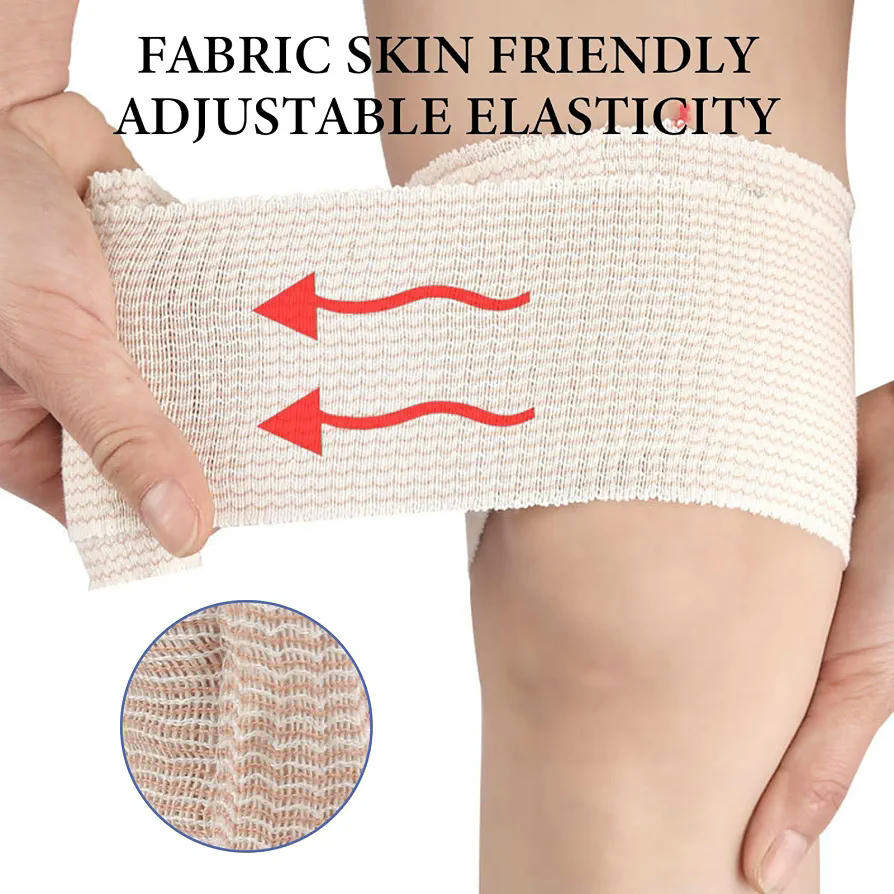 5 vendajes de compresión elásticos reutilizables de 10 cm x 4,5 m para soporte y prevención de lesiones