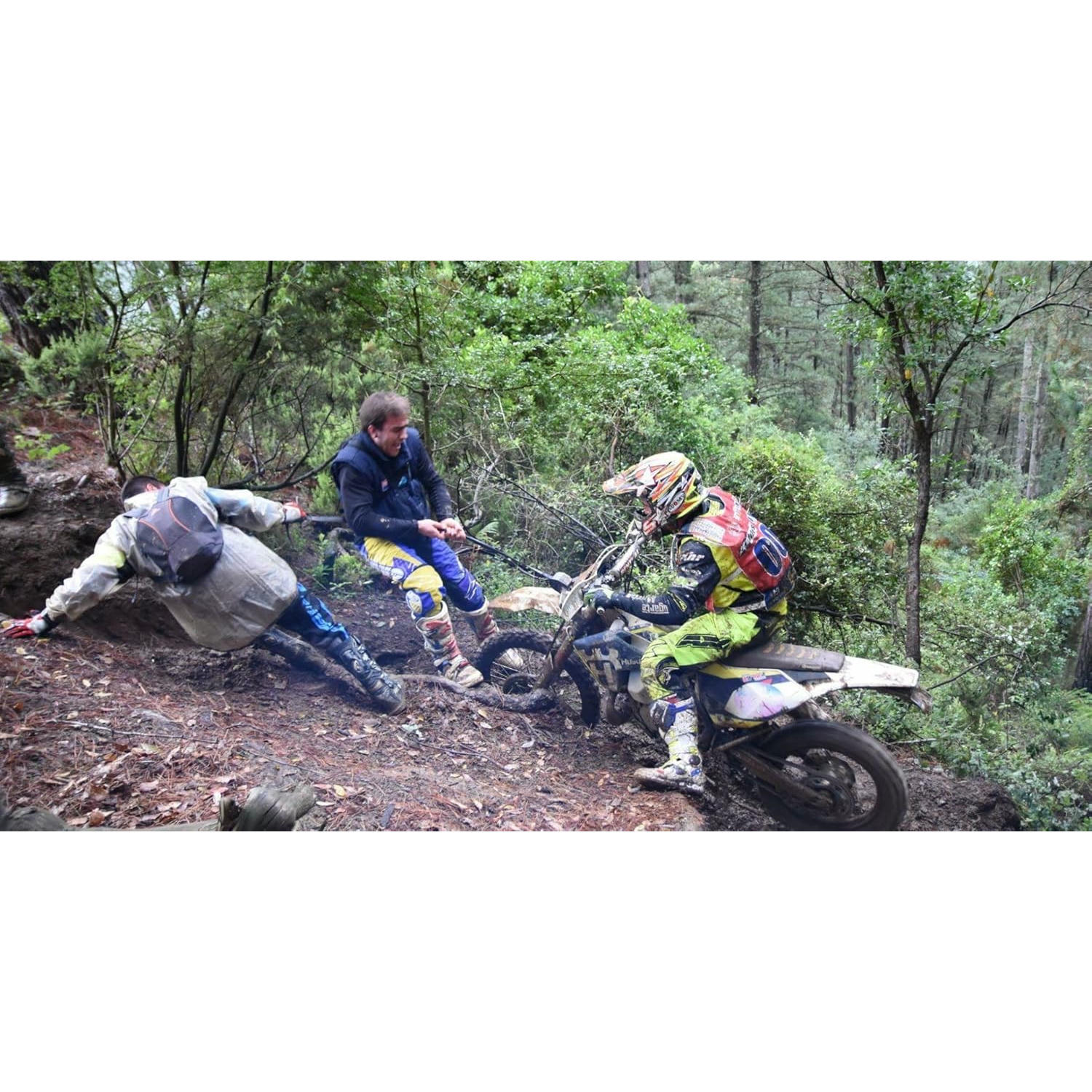 SLINGFAST. (Bl-AZ) Accesorio Eslinga o Correa rápida para Moto de Enduro. Color Recomendado para Husqvarna y Sherco.