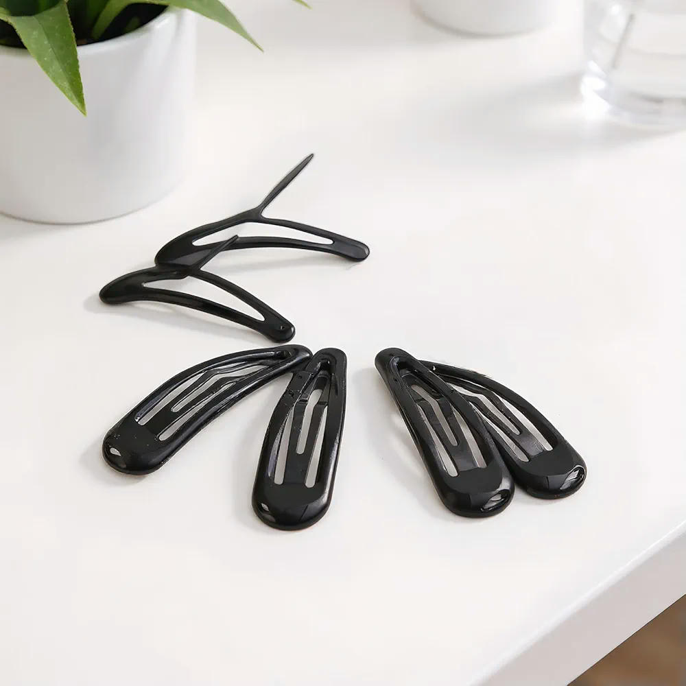 Pinzas para el Cabello de Metal Pequeñas, 40 Piezas de Horquillas para Mujer y Niña, Accesorios Prácticos en Color Negro y Combinaciones Variadas