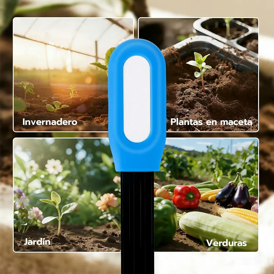 Sensor de Humedad del Suelo Zigbee, Medidor de Temperatura y Humedad para Plantas, Dispositivo Inteligente para Jardinería, control por APP (Color Azul)