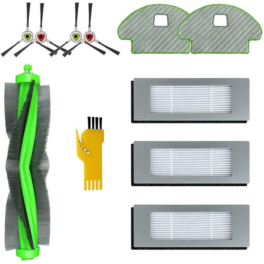 Kit de Accesorios para iRobot Roomba Combo R111840 R1138, Piezas de Repuesto, Cepillo Rodillo, Filtros Hepa, Cepillos Laterales, Paños de Fregado