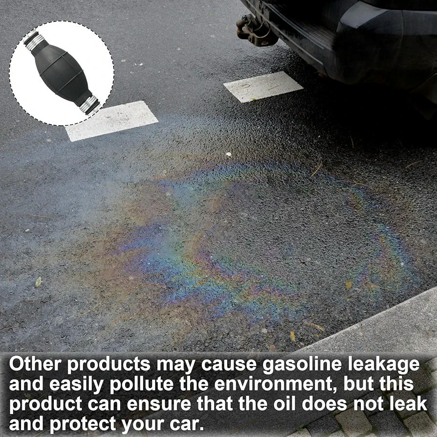 Bomba Manual de Combustible 2M, Bomba de Agua Portátil con Abrazaderas, Sifón para Gasolina, Aceite, Diésel y Agua