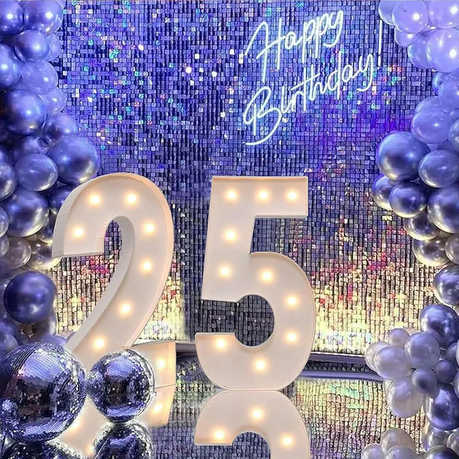 Número 8 decorativo grandes LED 70 cm - Letreros iluminados para fiestas, cumpleaños, bodas y eventos especiales - Decoración de marquesina versátil (Número ocho)