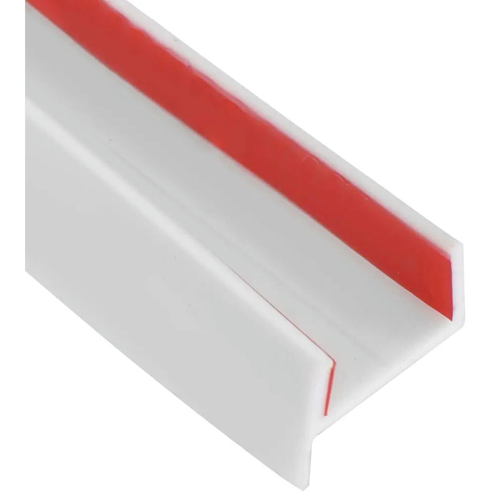 Junta de Perfil de Zócalo de Cocina de Caucho de Silicona, 3 metros, Ideal para Zócalos de 15 mm a 18 mm (Blanco)