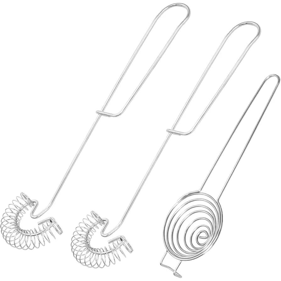 Juego de batidores de huevo de acero inoxidable, 3 piezas, separador de yemas y claras, batidores manuales para cocina, accesorios de cocina duraderos