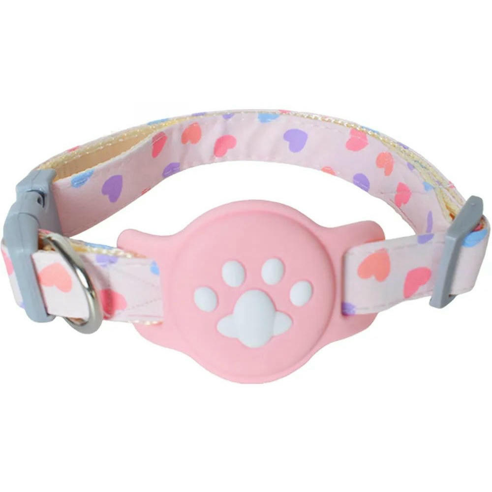 Collar Ajustable para Gatos con Cierre de Seguridad y Correa Elástica - Color Rosa