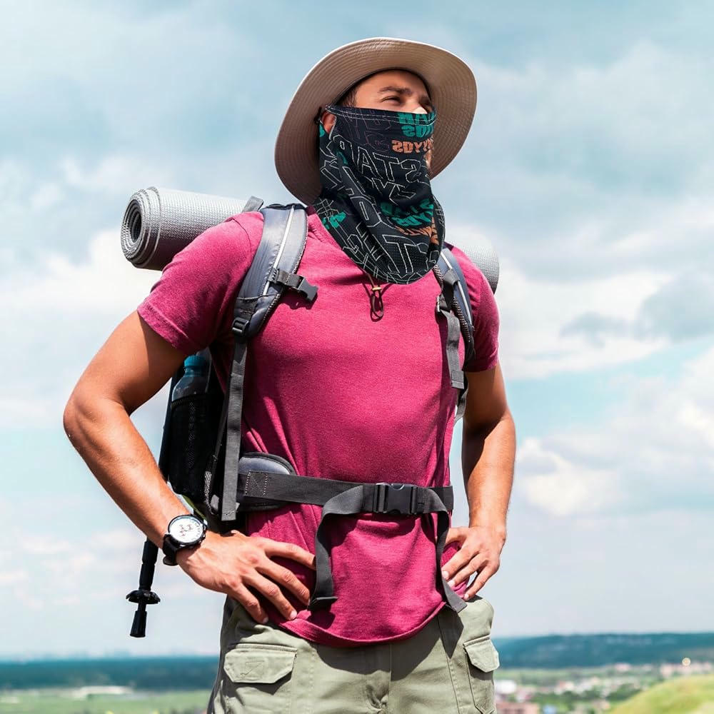 Braga para el Cuello y Mangas para Brazos de Marca, Modelo Deportivo Multifuncional, Transpirables y Protección UV, Ideal para Actividades al Aire Libre como Montar a Caballo, Motociclismo, Senderismo, Pesca y Yoga