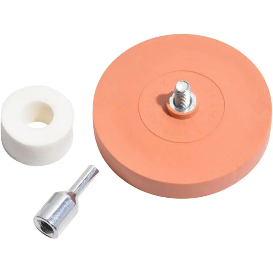 Rueda de goma de borrar, herramienta multifuncional para eliminación de calcomanías y cinta, compatible con taladros y amoladoras