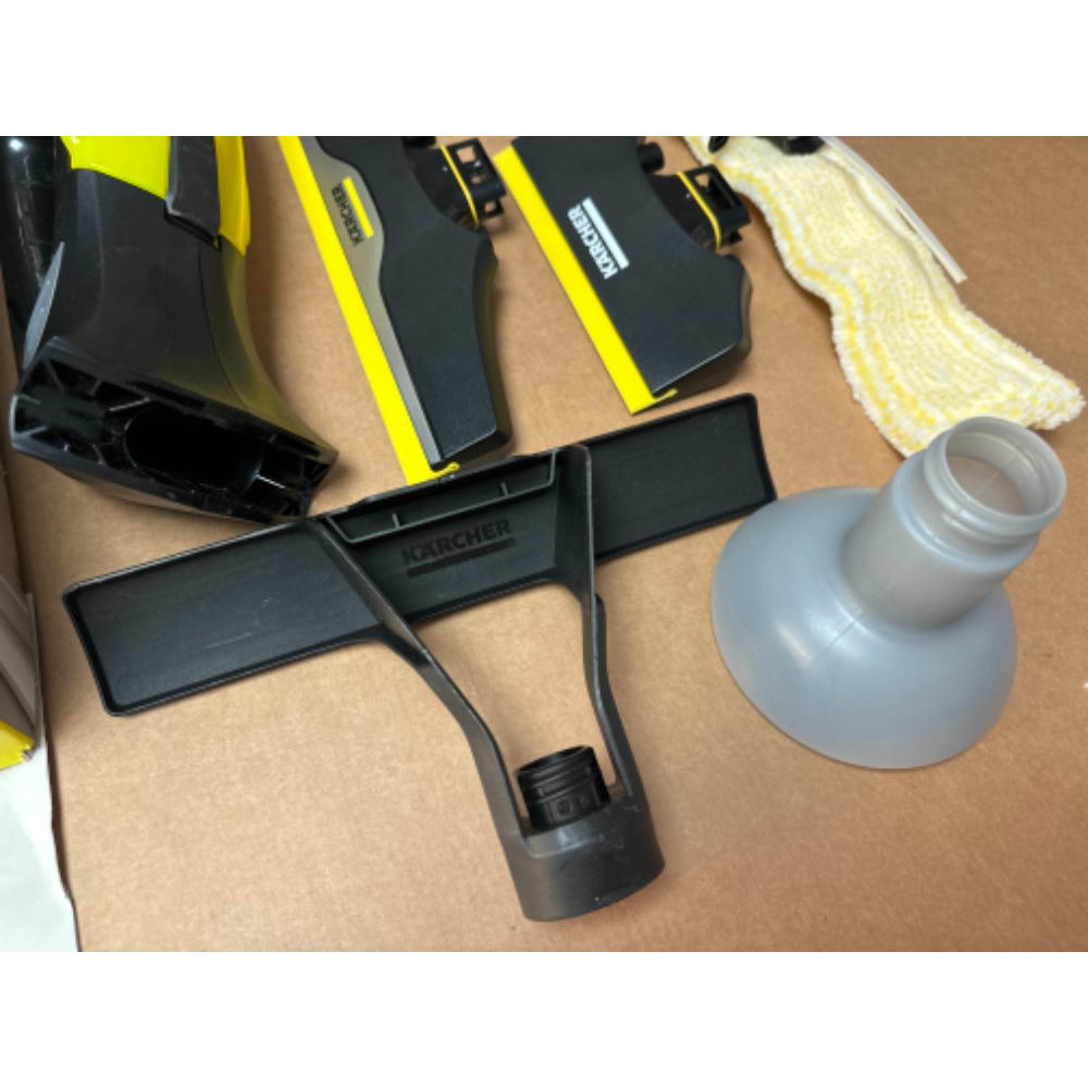 Kärcher Limpiadora de Cristales WV 2 Black Edition, Autonomía de Batería: 35 min, Indicador LED Estado Batería, 2 Boquillas de Aspiración, Pulverizador y Paño Microfibra, 20 ml Detergente