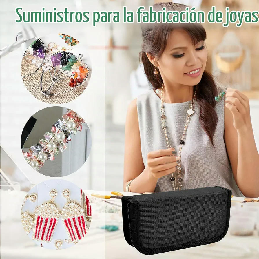 Kit de Herramientas para Fabricación de Joyas con 8 Alicates y 220 Accesorios para DIY