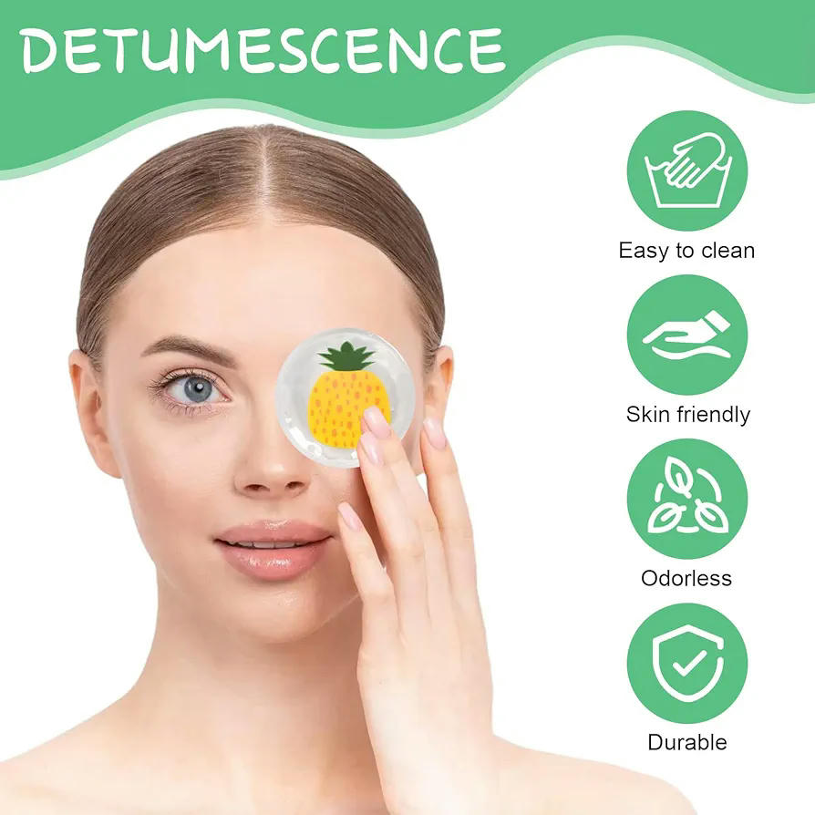 Juego de 3 mascarillas térmicas para ojos secos y migraña con compresas húmedas y frías (Verde)