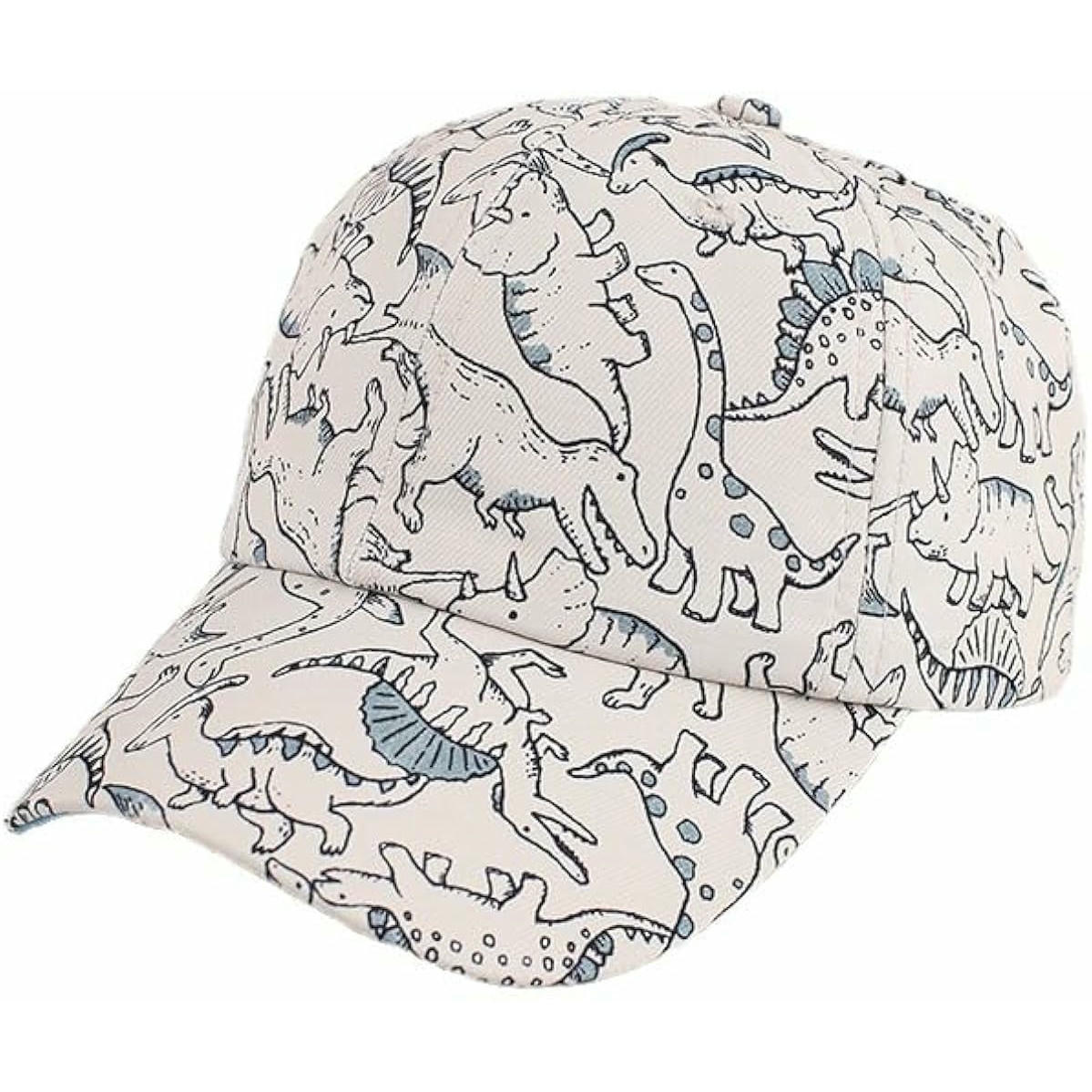 Gorra de Béisbol Ajustable para Niños con Diseño de Dinosaurios, Protección Solar para 3-8 Años