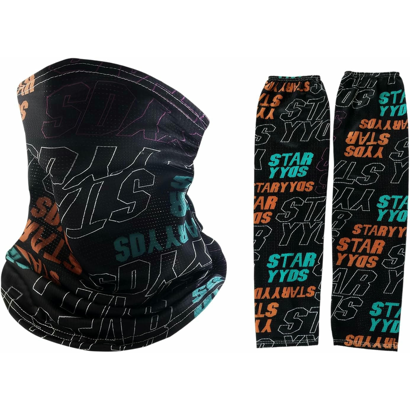 Braga para el Cuello y Mangas para Brazos de Marca, Modelo Deportivo Multifuncional, Transpirables y Protección UV, Ideal para Actividades al Aire Libre como Montar a Caballo, Motociclismo, Senderismo, Pesca y Yoga