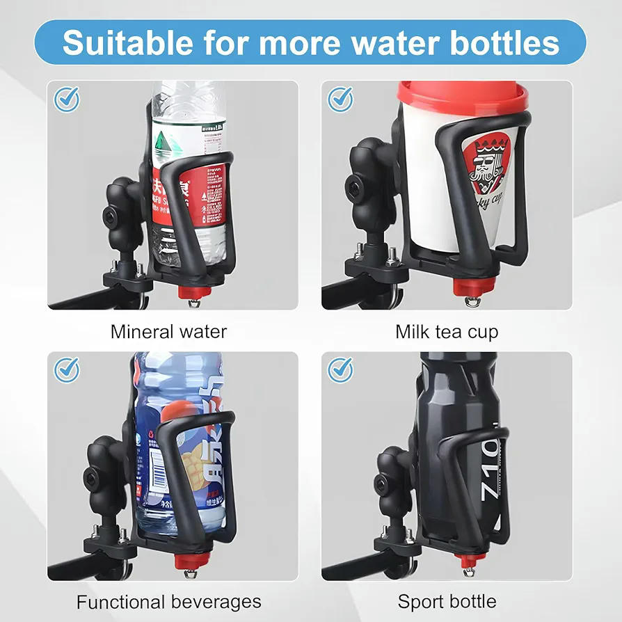 Juego de Soporte para Botellas de Bicicleta con Botella de Agua Deportiva y Marcadores de Tiempo (Negro)