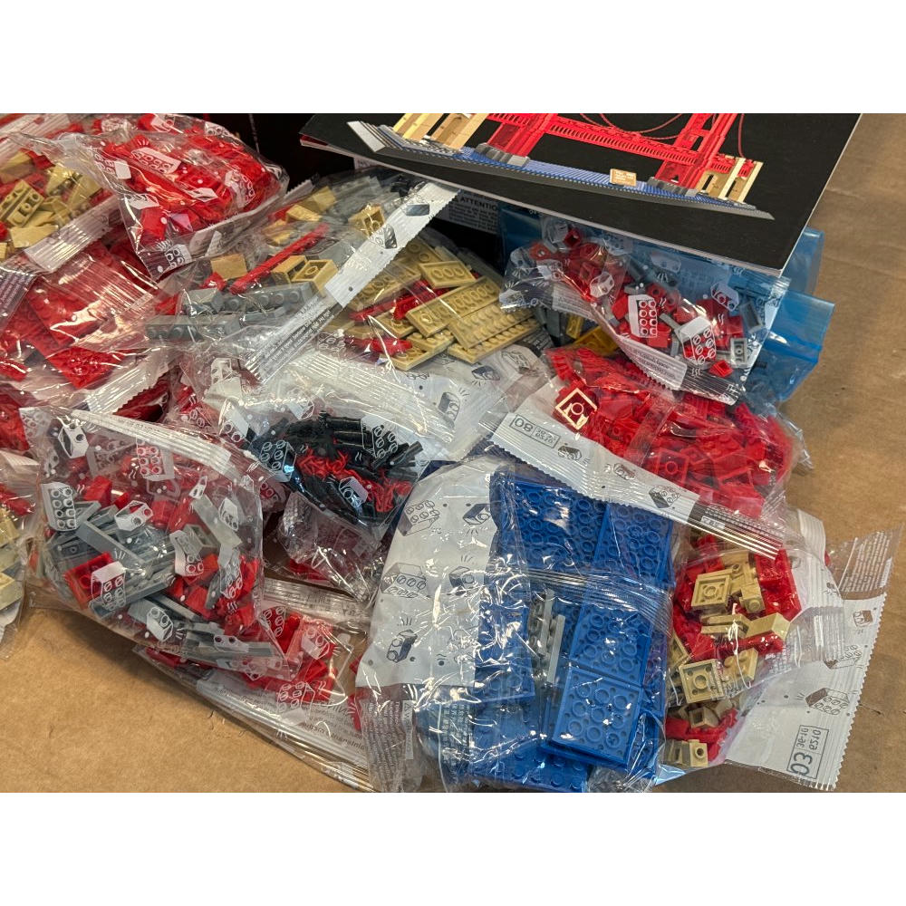 Apostrophe Games - Juego de bloques de construcción del puente Golden Bridge de San Francisco en miniatura, de la famosa serie Monumentos de arquitectura, para niños y adultos, 1977 piezas