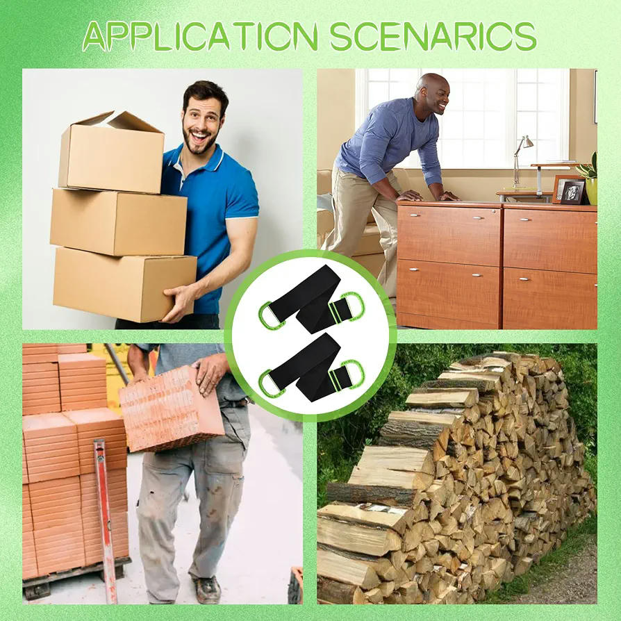 Pack de 2 Correas Ajustables para Mudanza, Capacidad de 270 kg, Material Resistente y Multifuncional