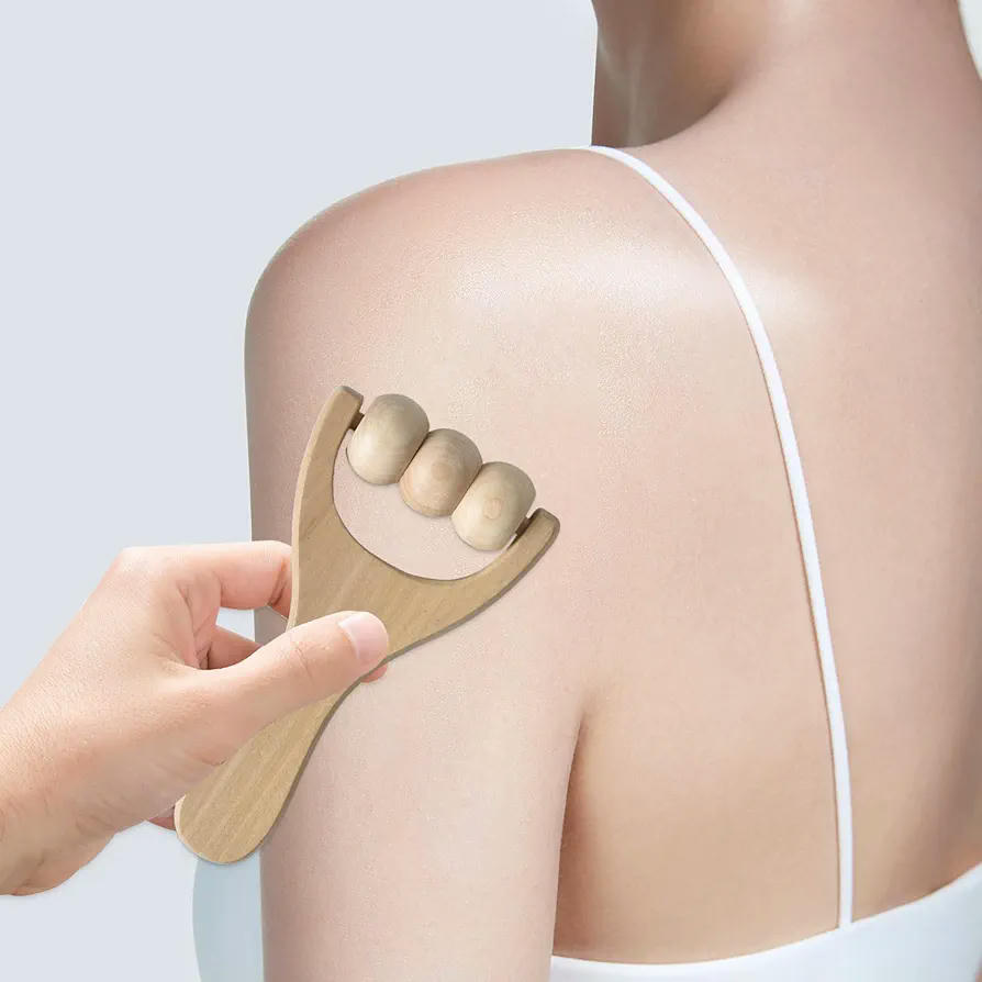 4 Rodillos de madera para masaje manual, herramientas de terapia, masajeadores para relajar músculos de manos, piernas y cuerpo