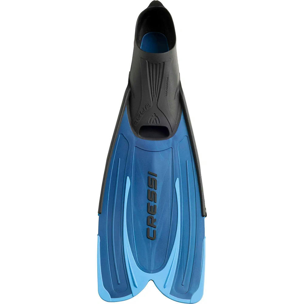 Cressi Agua Short aletas de snorkeling unisex para adultos, ideales para iniciación y uso recreativo, talla 45/46 color azul