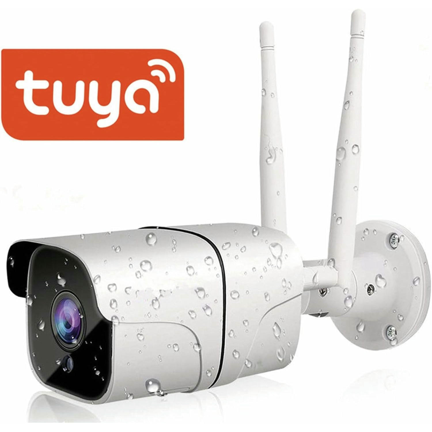 Denver Cámara de vigilancia Wi-Fi Inteligente para Exteriores SHO-110. Cámara Domo IP. Sensor de Movimiento. Compatible con Tuya. Audio bidireccional.