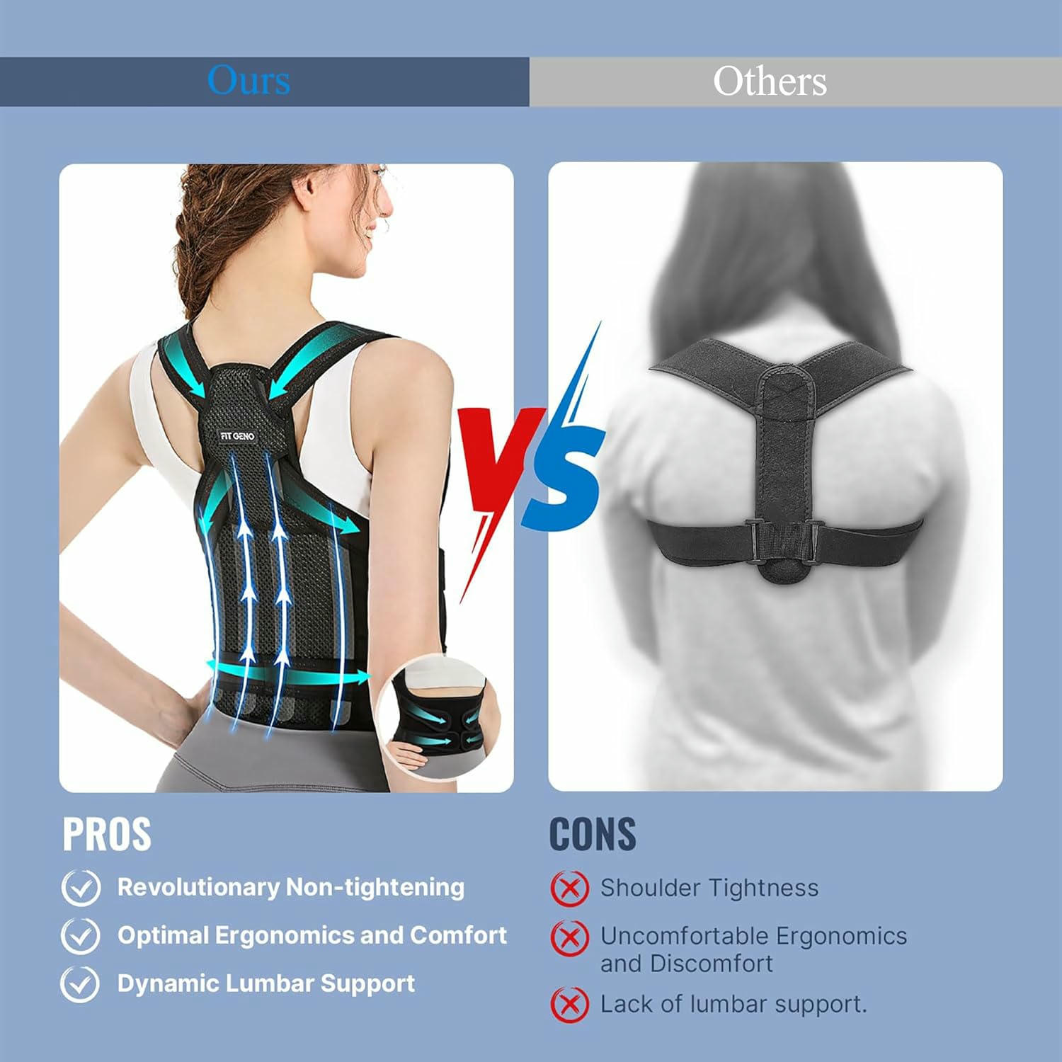 Corrector Postura Espalda, Corrector de Postura, Corrección de Escoliosis y Joroba Proporciona Forma para el Cuello, Hombros, Espalda, Soporte Ajustable para Mujeres y Hombres (M)