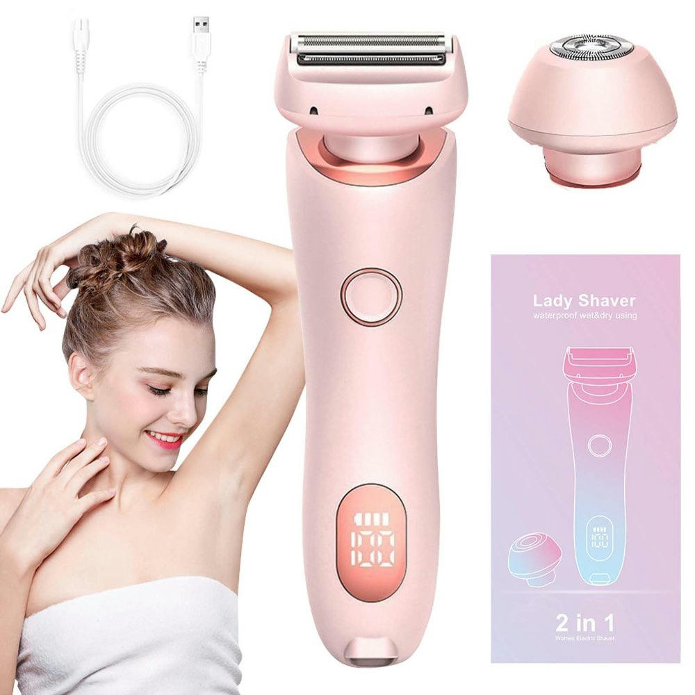 Afeitadora eléctrica Divanity Skin Glow Nano para mujer, diseño compacto, 3 cuchillas de alta velocidad, hoja hipoalergénica, afeitado facial, piernas y zona íntima (color rosa)