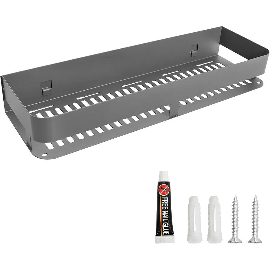 Estantería de Baño Organizador Multifuncional para Cocina y Baño sin Taladrar (Gris)